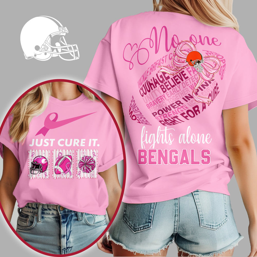 CLE x Premium NFL Breast Cancer Awareness T-Shirt DDT HLP