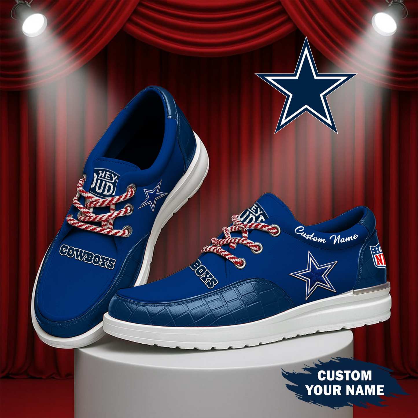 DAL x NFL  Premium Leather Loafer Shoes TUANND TANTD