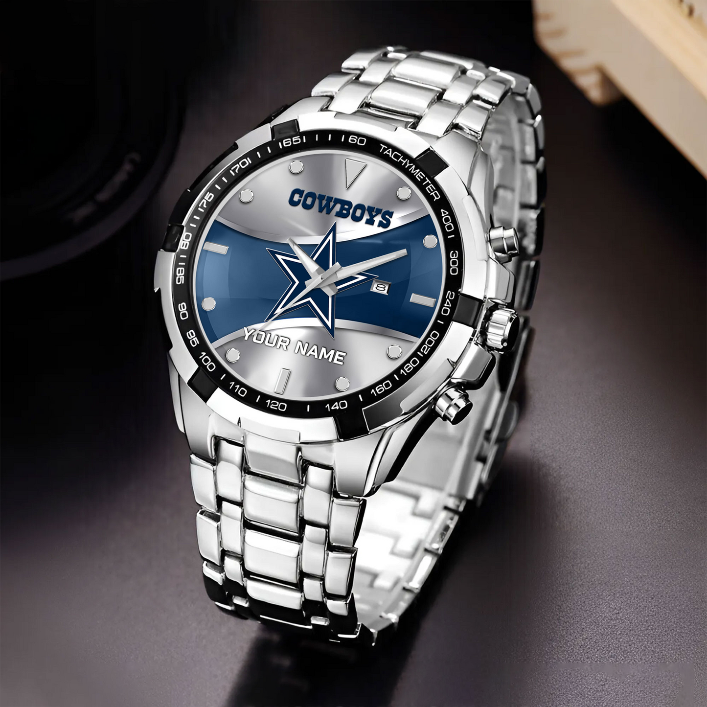 DAL x NFL Alloy Men Quartz Watch - Custom Name DATND TANTD