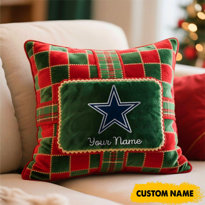 DAL x NFL Christmas New Square Pillow DatND DVT