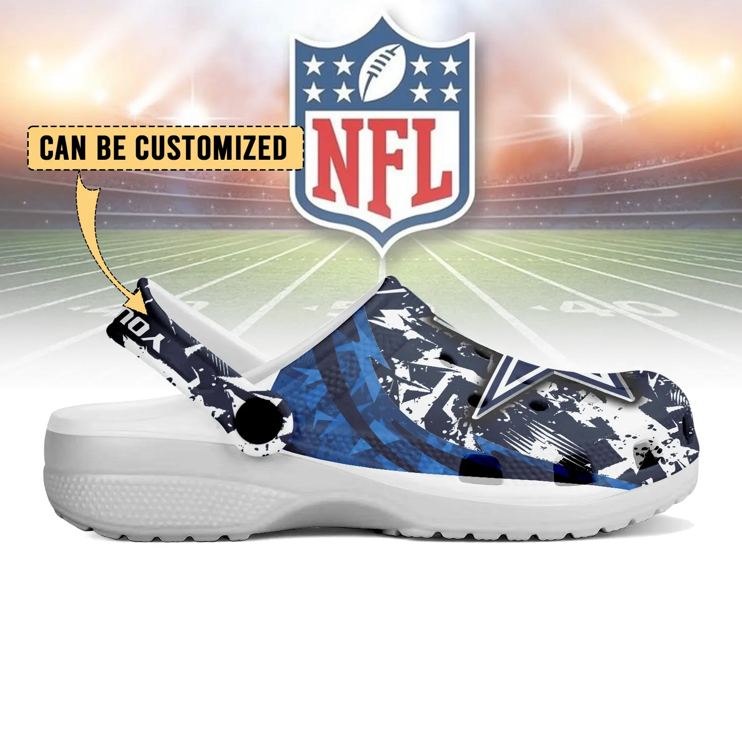 DAL x NFL Crocs Crocband Clogs Shoes DatND DVT