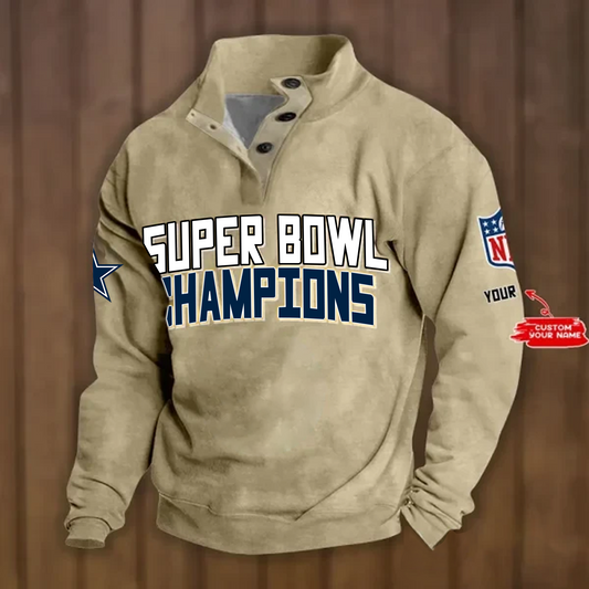 DAL x NFL Double Breasted Stand Collar Hoodies DATND TANTD
