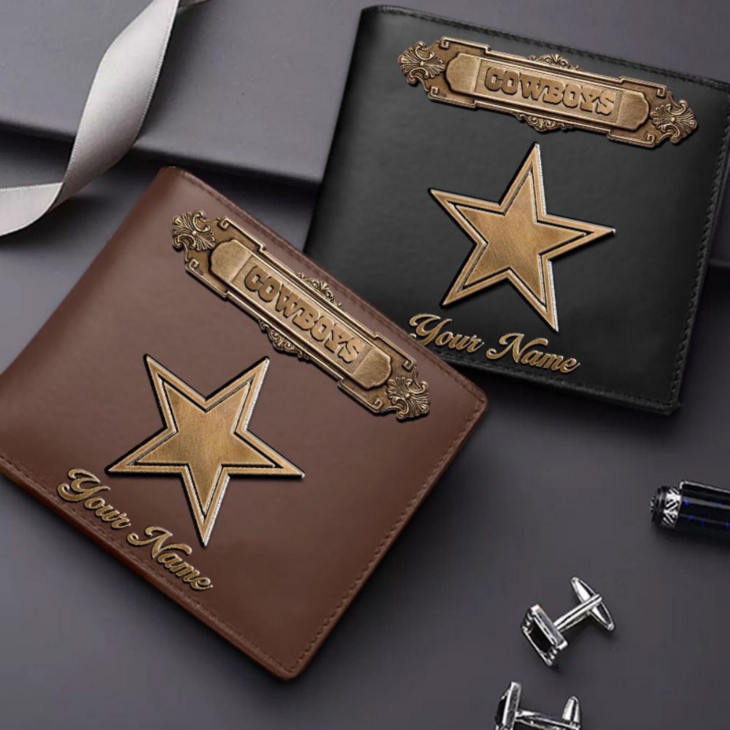 DAL x NFL Premium Leather Wallet DatND DVT