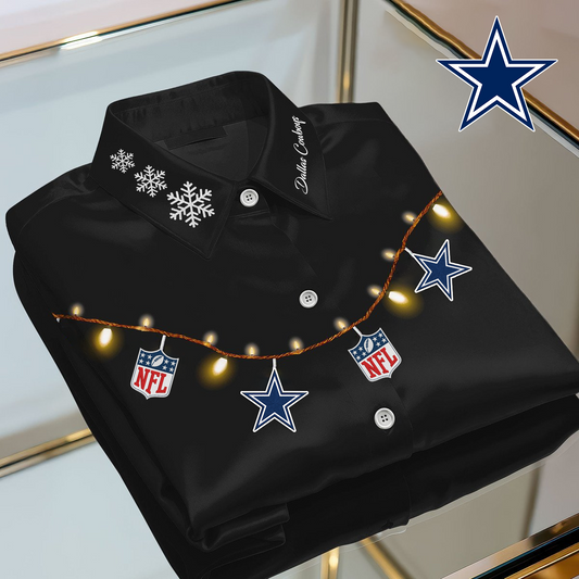 DAL X Premium NFL Christmas Long Sleeve Casual Shirt V1 NAK NHT