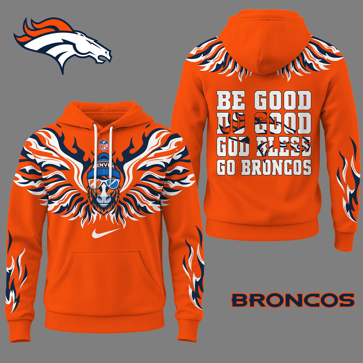 DB Premium NFL Fire Wings 3D Hoodie DDT CTND
