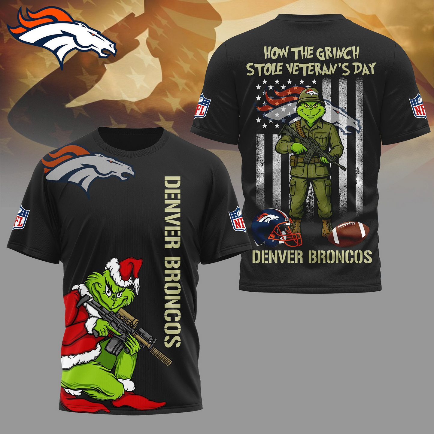 DB Premium NFL The Grinch Salute Veterans DDT CTND
