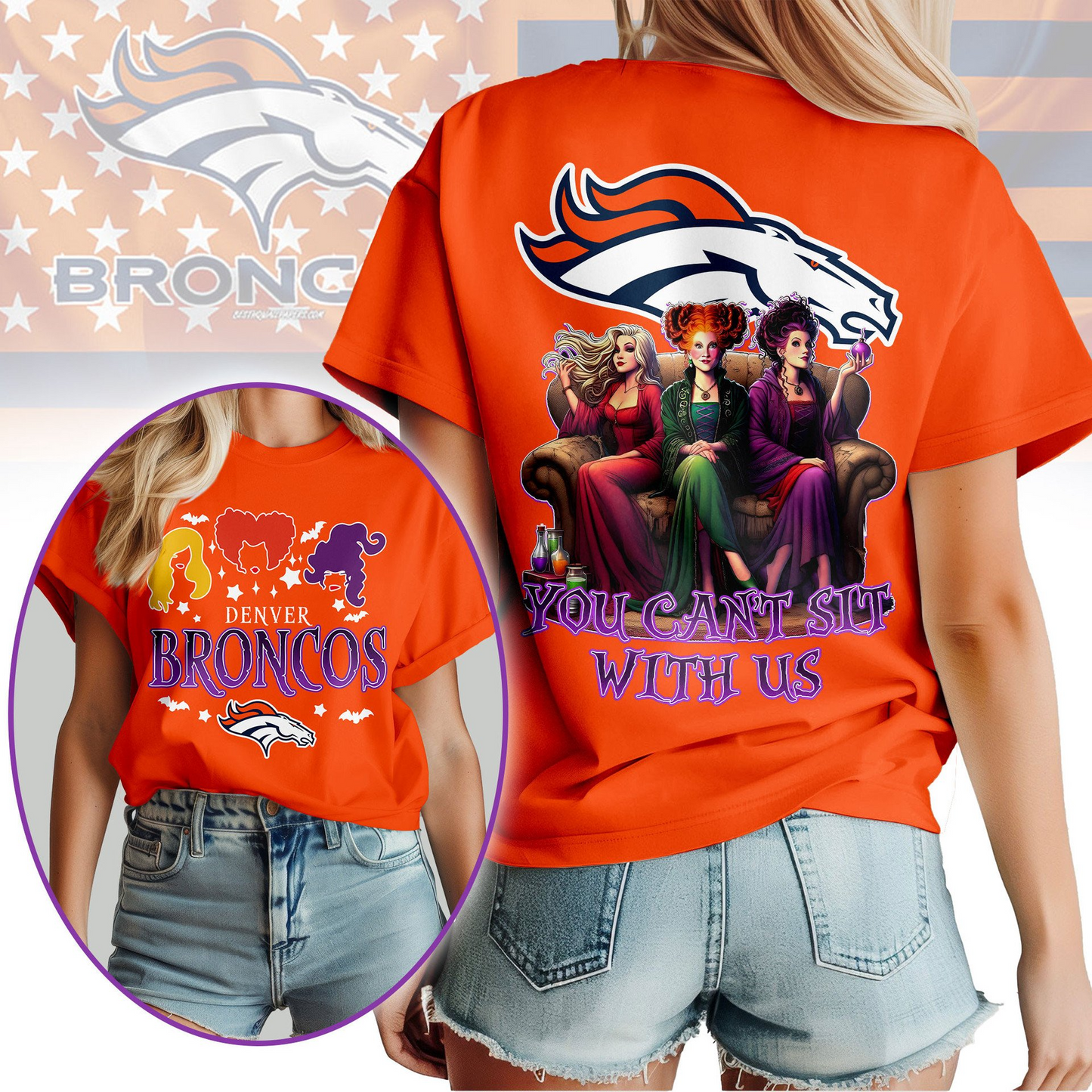 DB Premium NFL You Can't Sit With Us 3D T-shirt DDT NTL