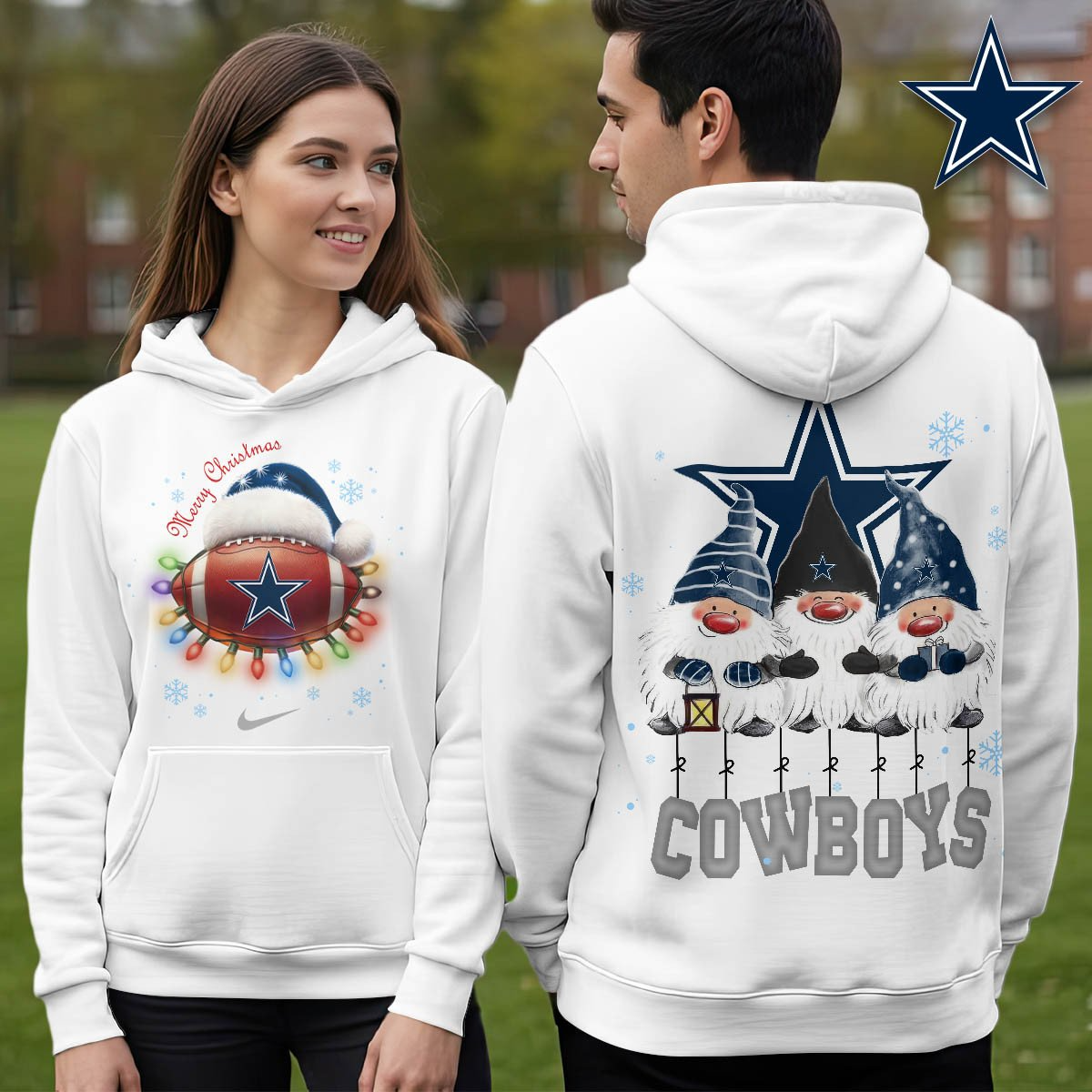 DC Premium NFL Christmas Gnomes Hoodie DDT CTND