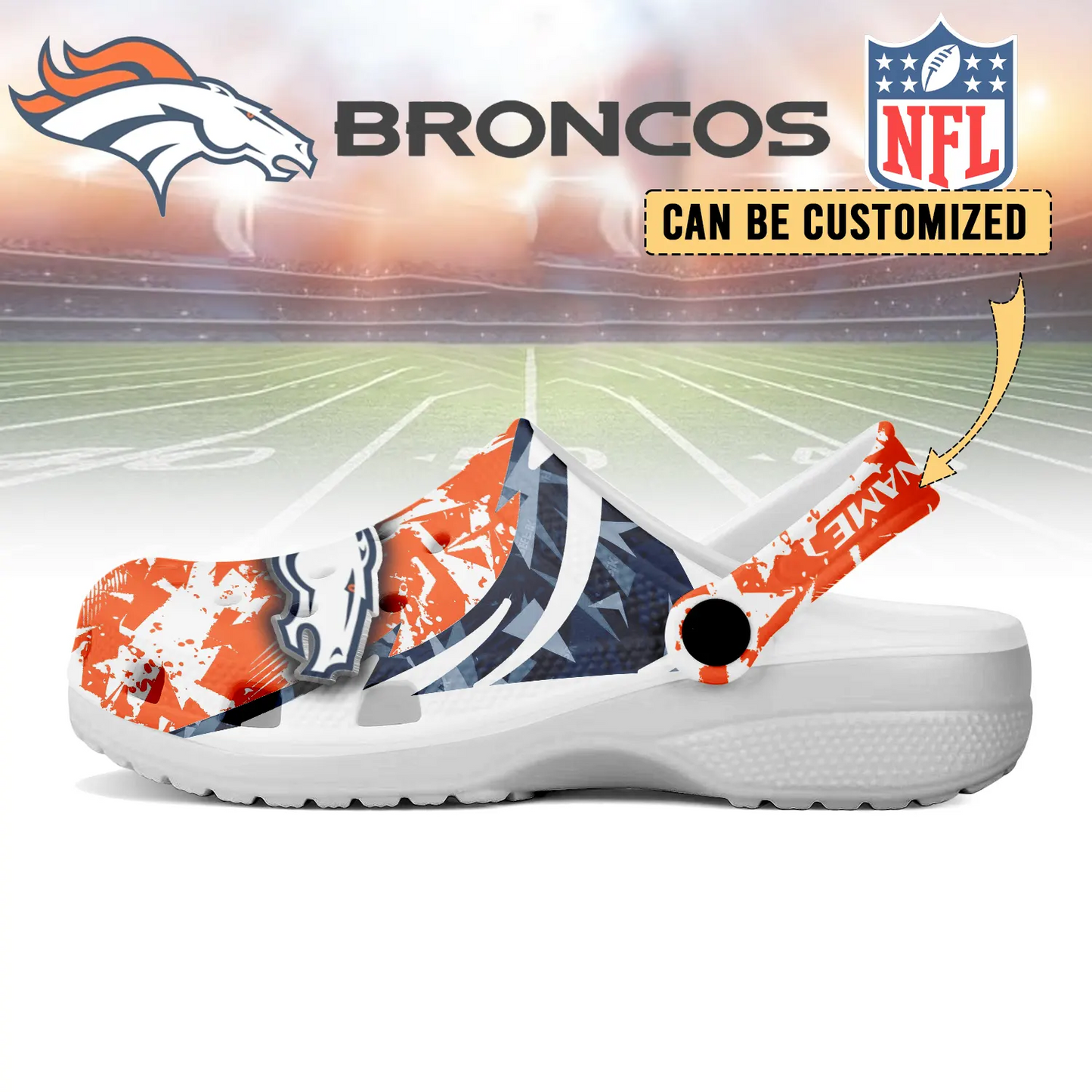 DEN  x NFL Crocs Crocband Clogs Shoes DatND DVT
