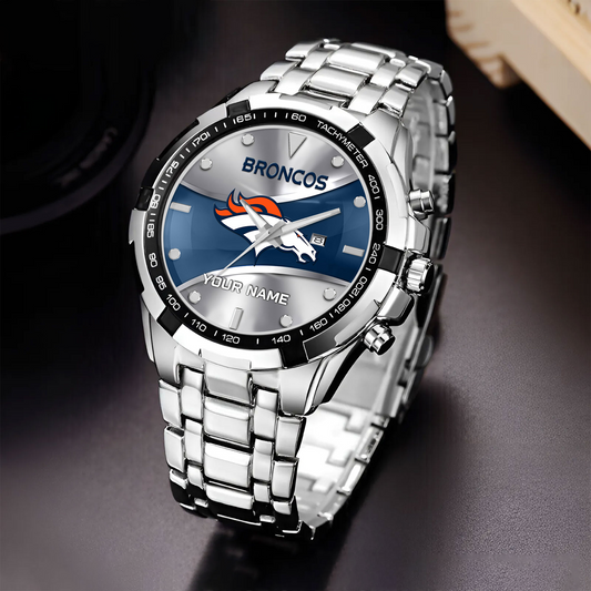 DEN x NFL Alloy Men Quartz Watch - Custom Name DATND TANTD