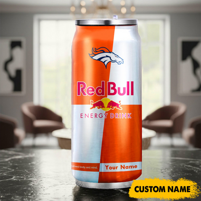 DEN x NFL Mix RedB Drink Can Tumbler Custom Any Name DATND TANTD