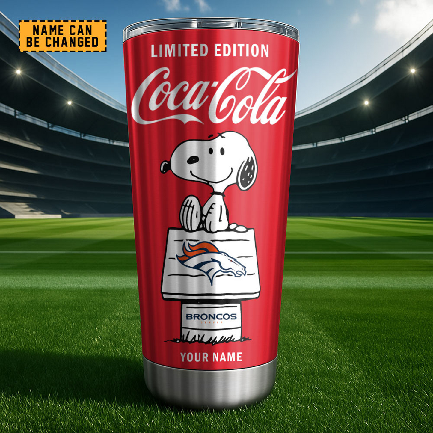 DEN x NFL Mix Snoopy & Red Coca Tumbler DatND DVT