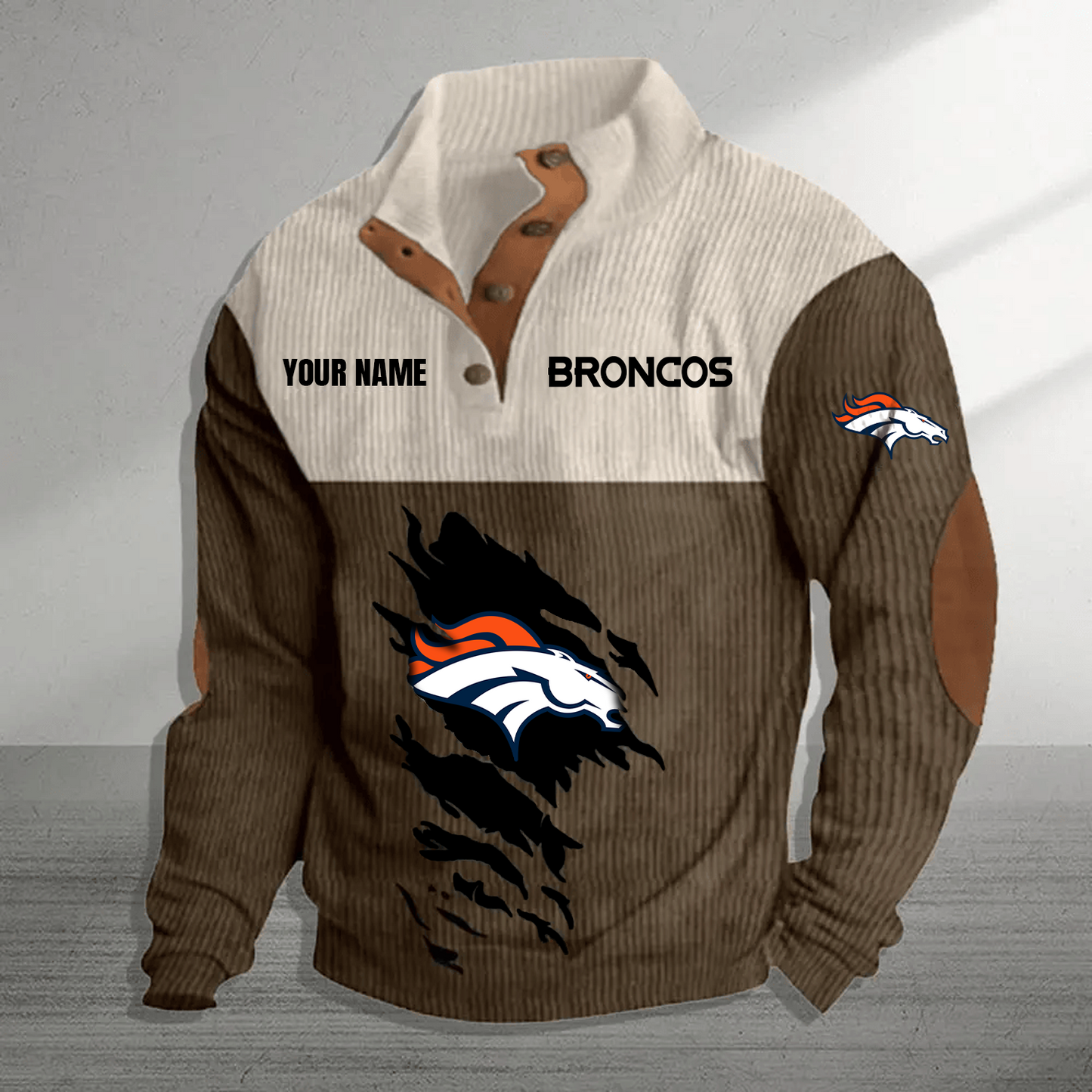 DEN x NFL Premium Personalized Game-Day Pullover DATND TANTD