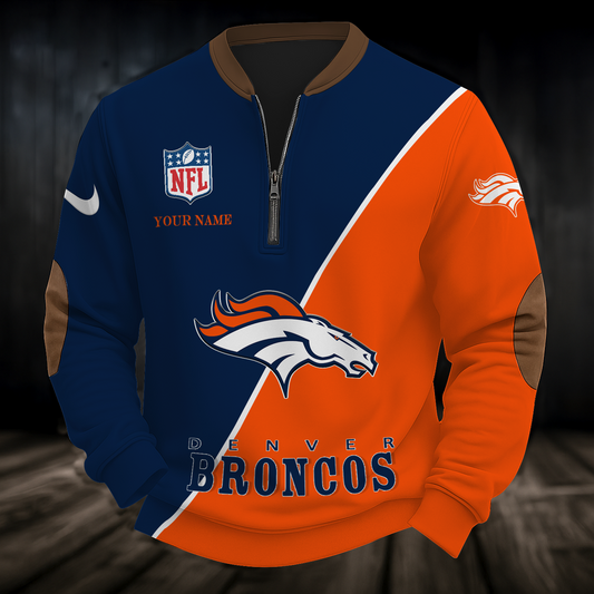 DEN x NFL Premium Personalized Game Day Quarter-Zip DatND ThuongNH