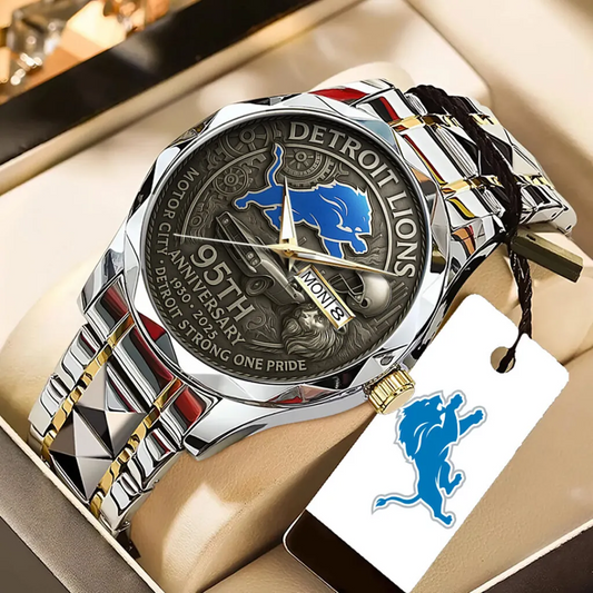 DET x NFL 95th Anniversary Alloy Luxury Quartz Watch V4 DATND TANTD