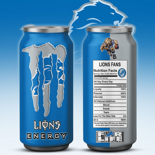 DET x NFL Monster Energy Tumbler Gift for Fans DATND TANTD