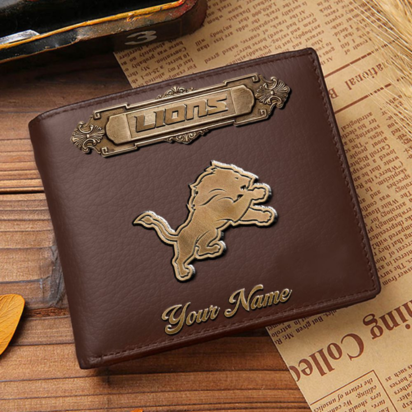 DET x NFL Premium Leather Wallet DatND DVT