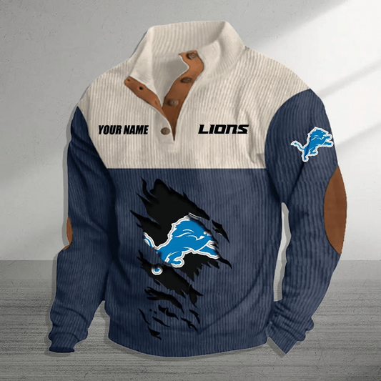 DET x NFL Premium Personalized Game-Day Pullover DATND TANTD