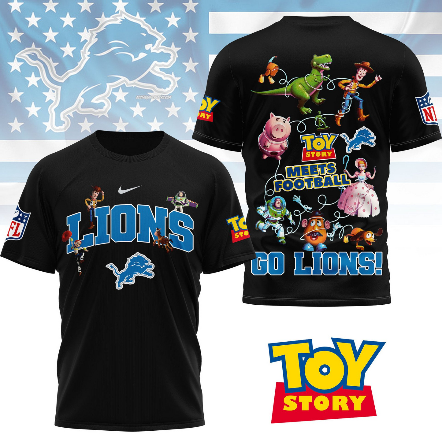 DL Premium NFL Toy Story Fan 3D Shirt DDT CTND