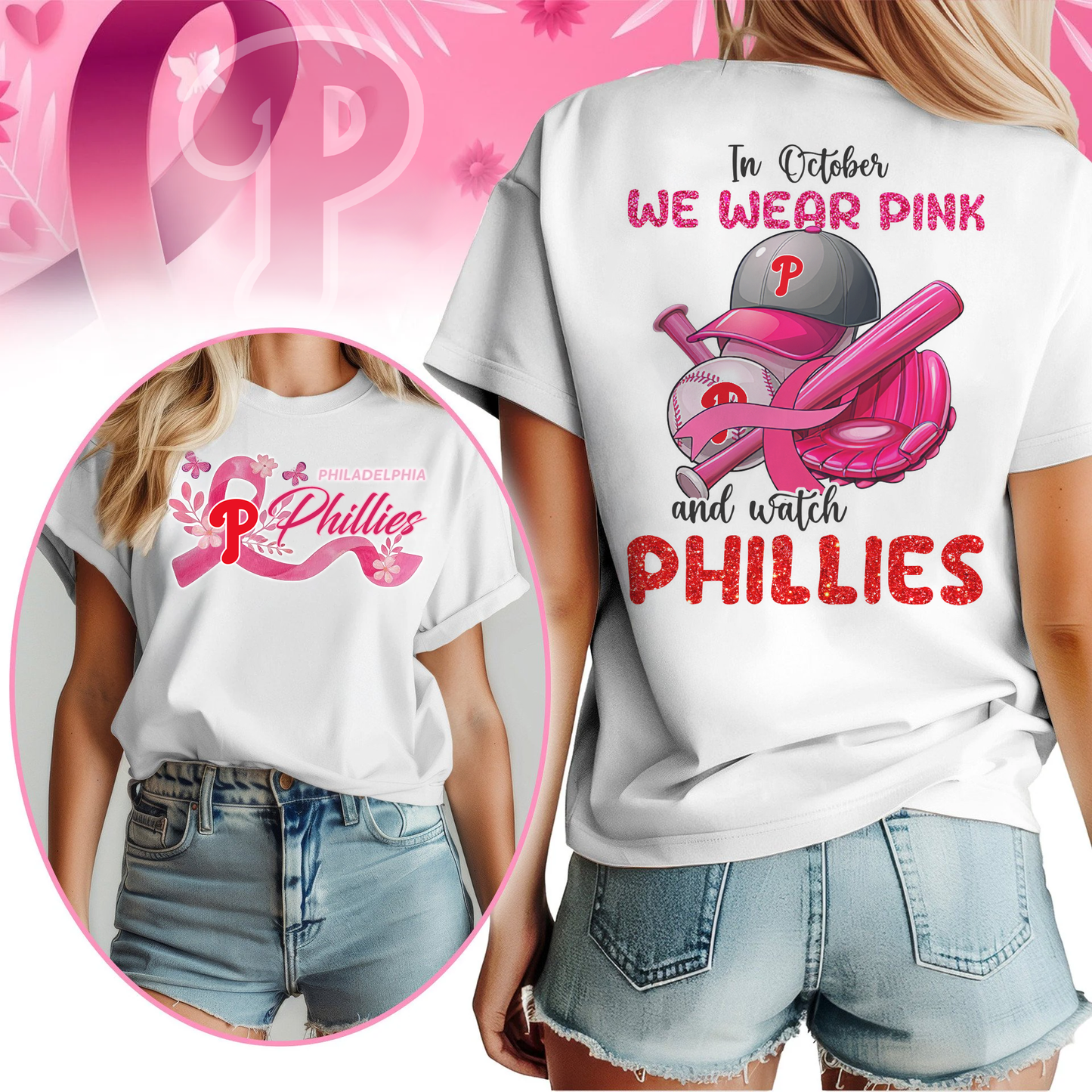 In October We Wear Pink And Watch MLB PP Shirt DDT NTL