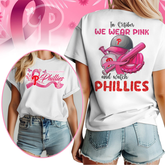 In October We Wear Pink And Watch MLB PP Shirt DDT NTL