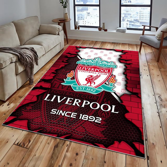 EPL x LIV Broken Brick Multi Logo Carpet Rug V1 NAK