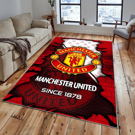 EPL x MU Broken Brick Multi Logo Carpet Rug V1 NAK