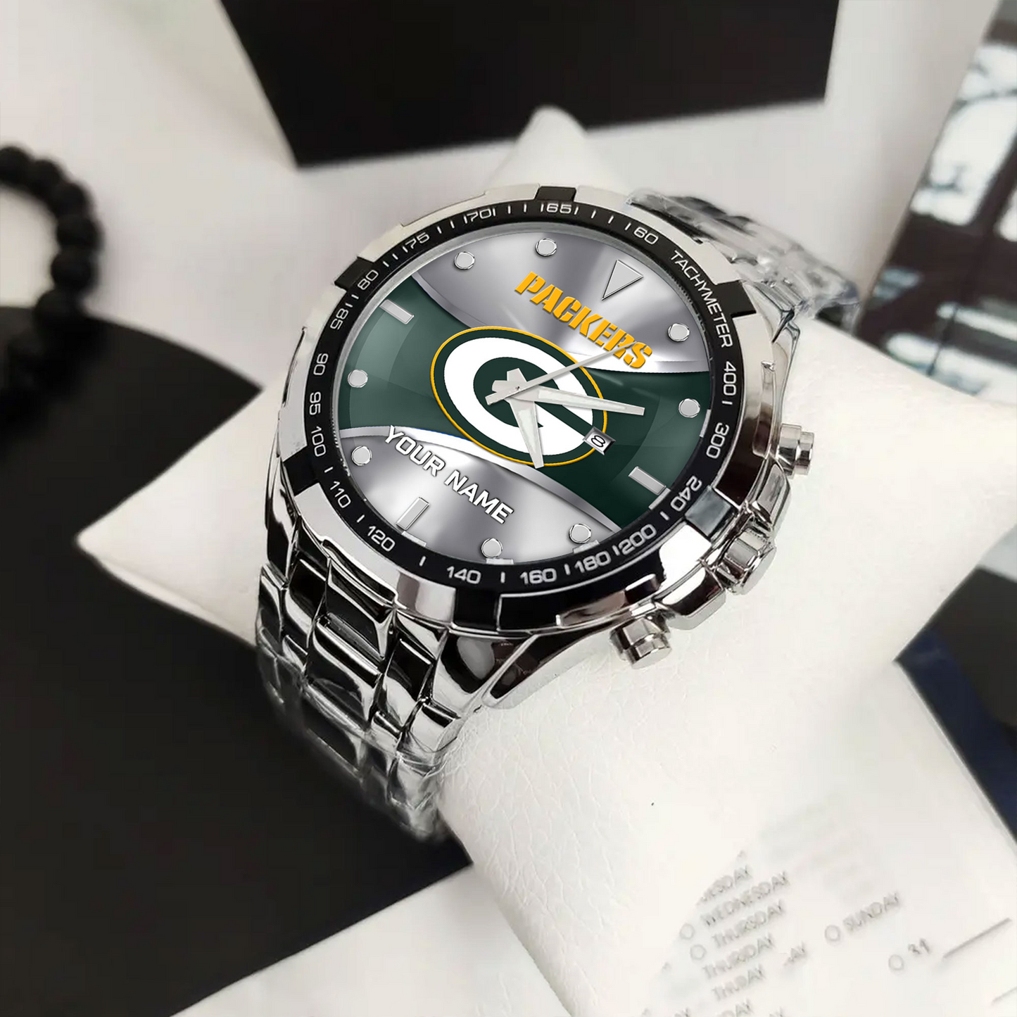 GB x NFL Alloy Men Quartz Watch - Custom Name DATND TANTD