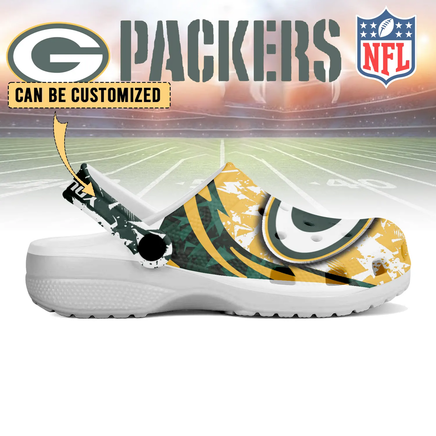 GB x NFL Crocs Crocband Clogs Shoes DatND DVT