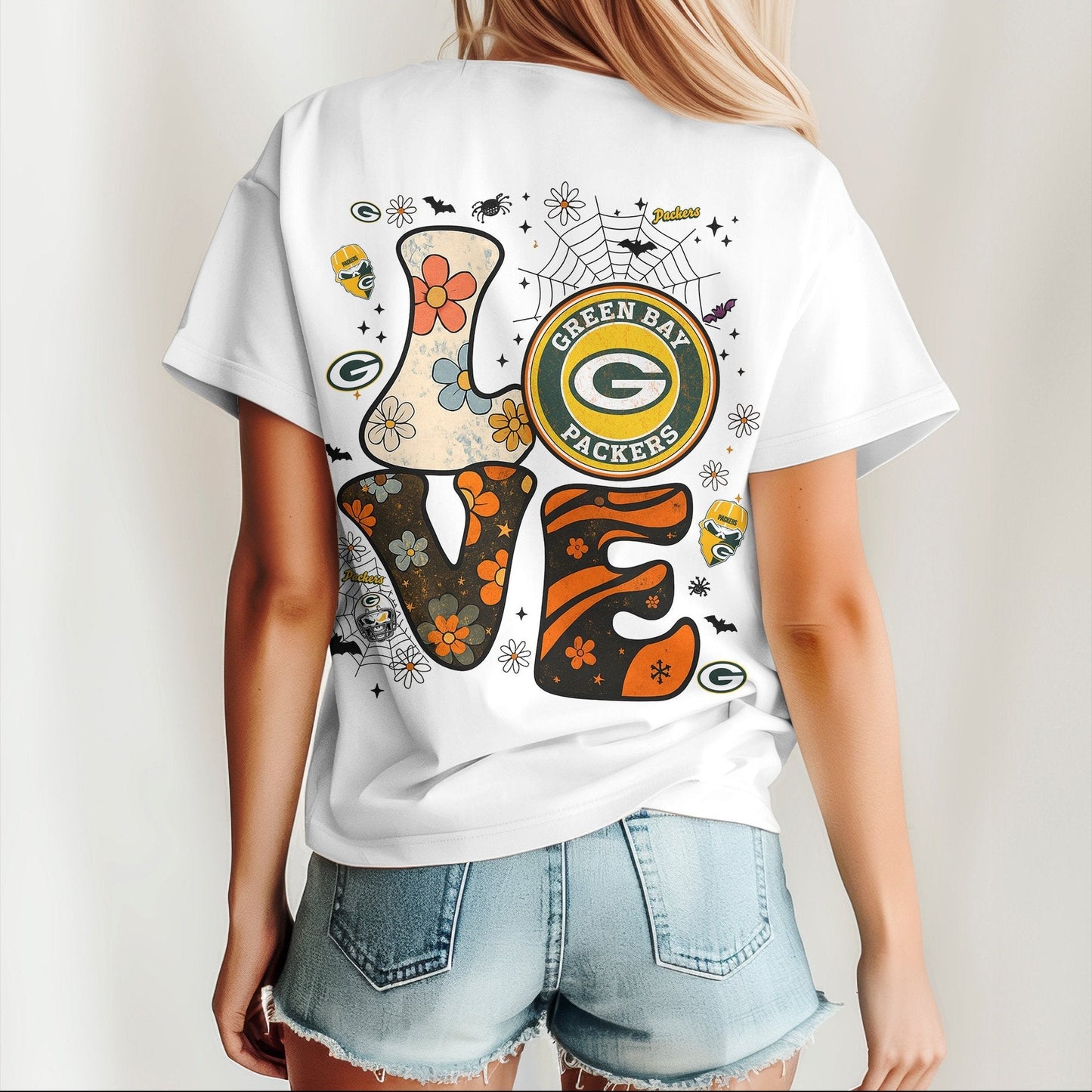 GB x NFL Halloween Bow 3D Shirt 0409 DatND DVT