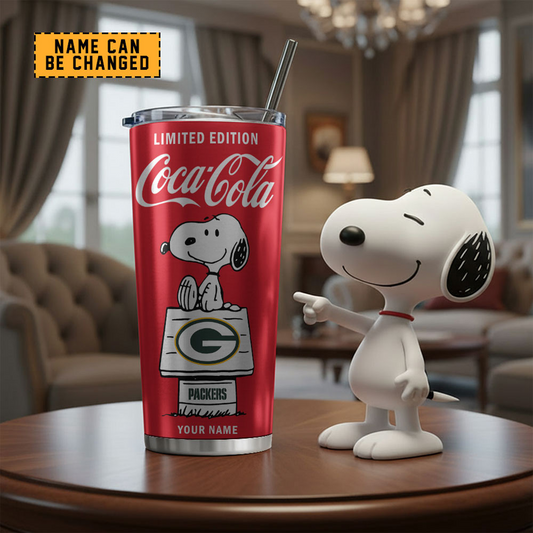 GB x NFL Mix Snoopy & Red Coca Tumbler DatND DVT