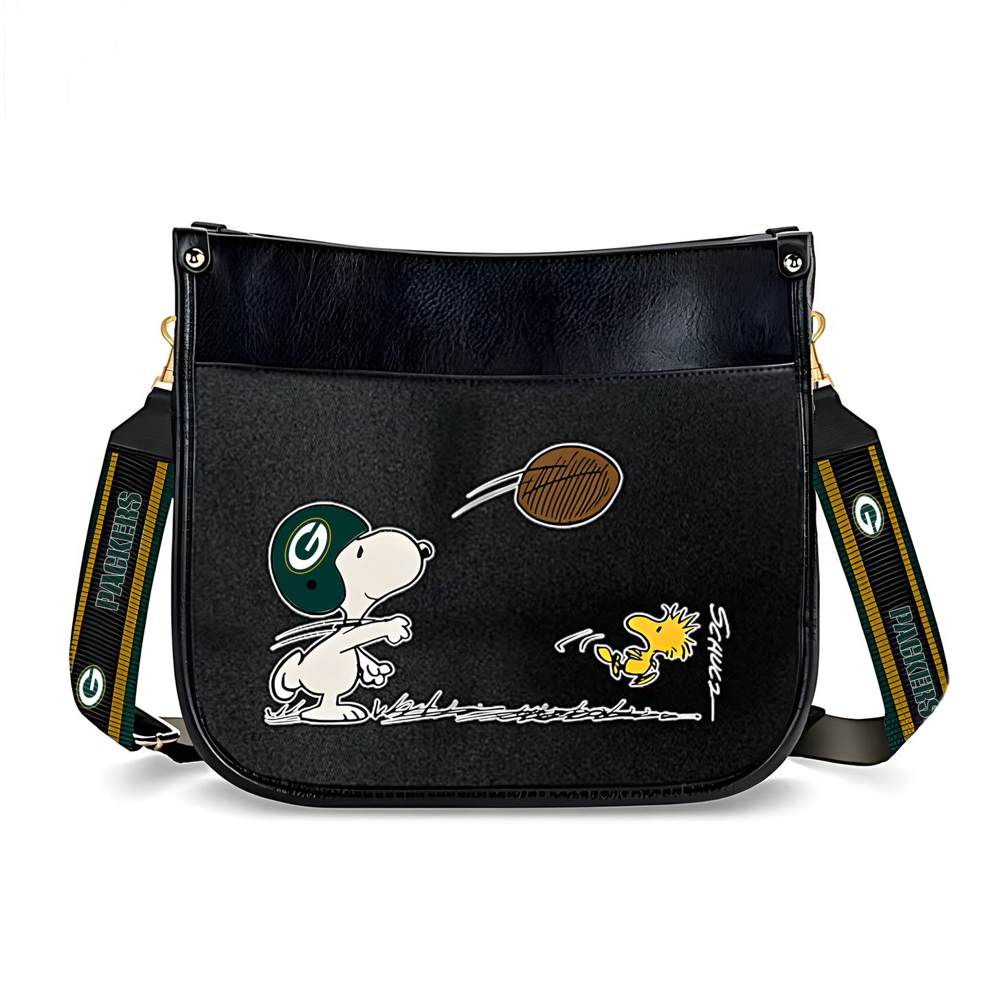 GB x NFL Peanuts Snoopy Football Shoulder Bag DatND ThuongNH