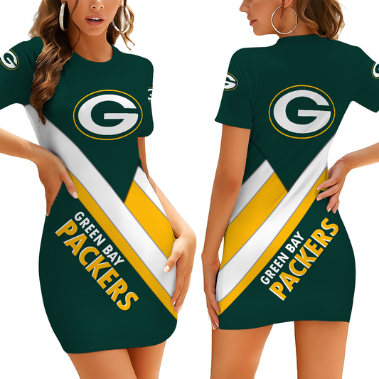 GB X NFL Short Sleeve Bodycon Mini Dress DATND THUONGNH