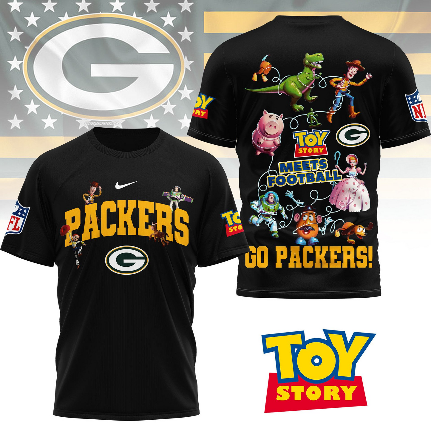 GBP Premium NFL Toy Story Fan 3D Shirt DDT CTND
