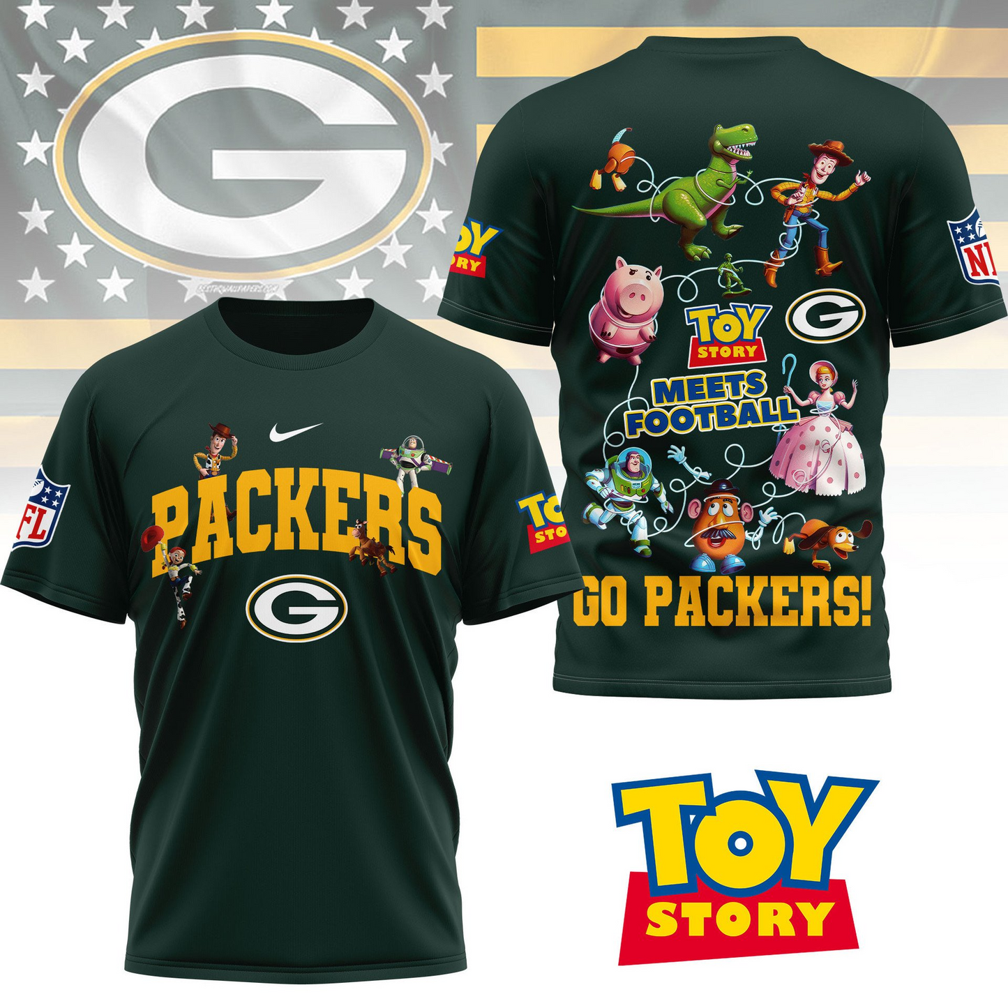GBP Premium NFL Toy Story Fan 3D Shirt DDT CTND