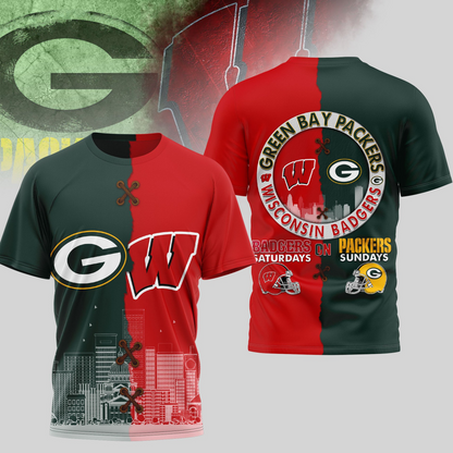 GBP Premium NFL x NCAA 3D T-shirt DDT NTL