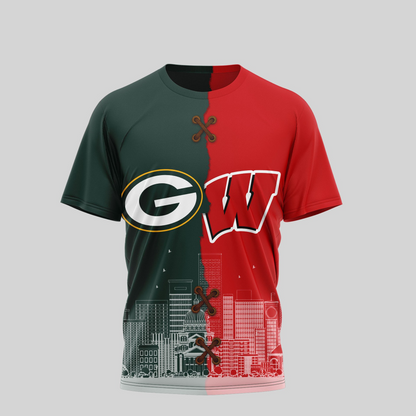 GBP Premium NFL x NCAA 3D T-shirt DDT NTL