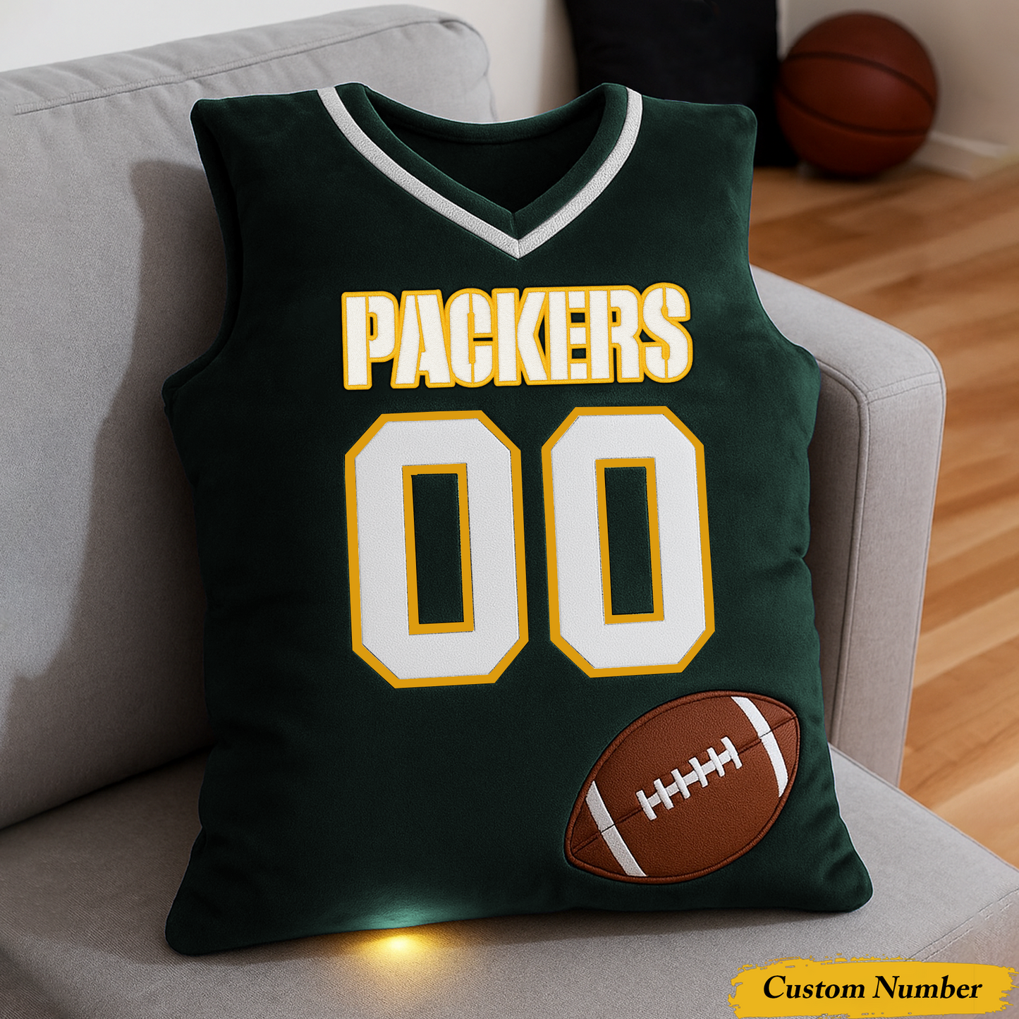 GBP x NFL Personalized Graphic 3DPrint Football Jersey Pillow DDT CTND