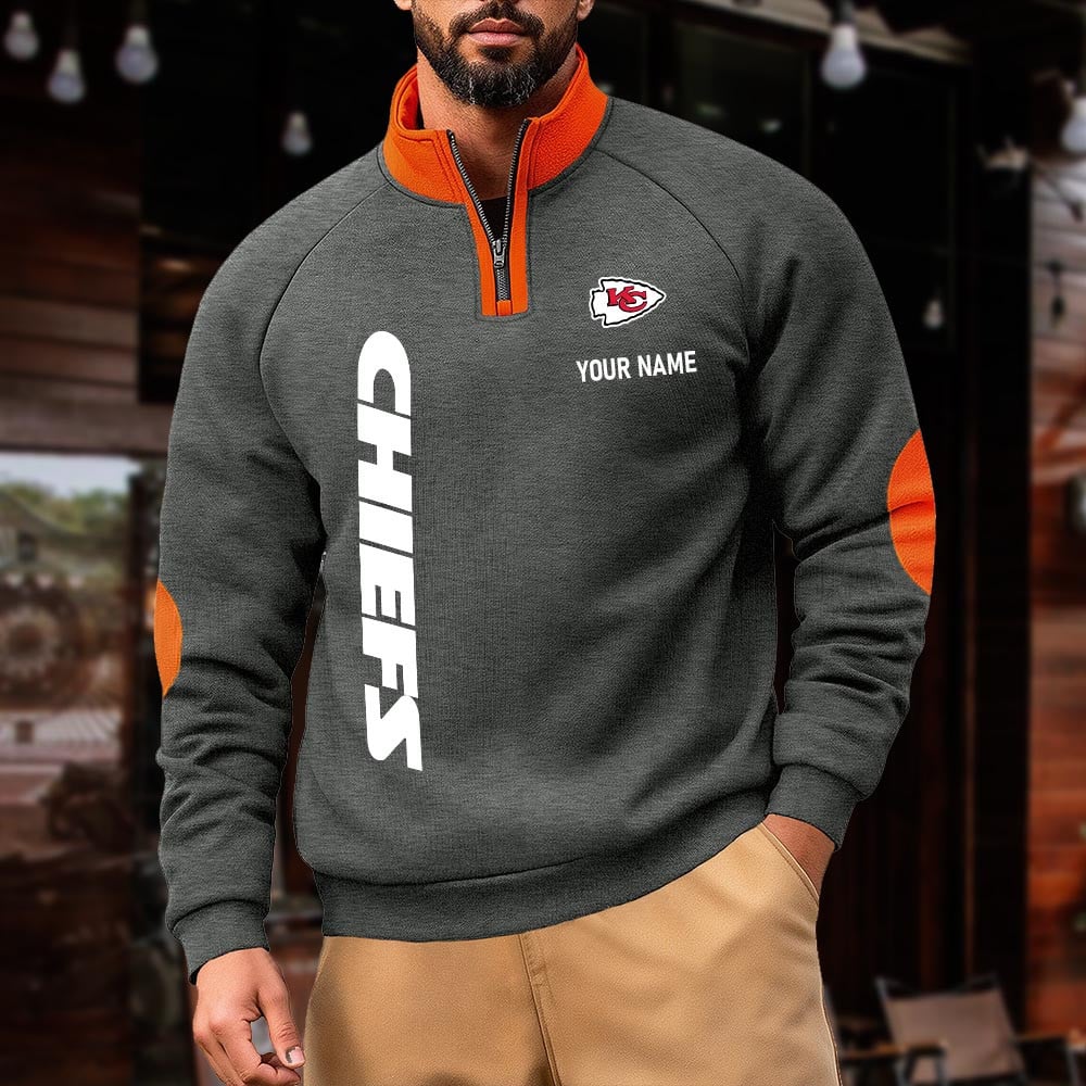 KCC NFL Pulse Gear Zipper Henley Sweatshirt DDT CTND