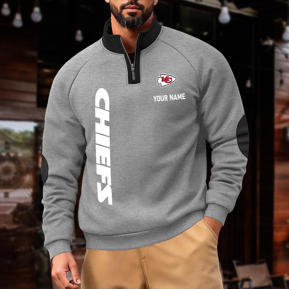 KCC NFL Pulse Gear Zipper Henley Sweatshirt DDT CTND