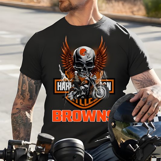 Harley x CLE NFL Biker Spirit 2D Shirt DatND ThuongNH