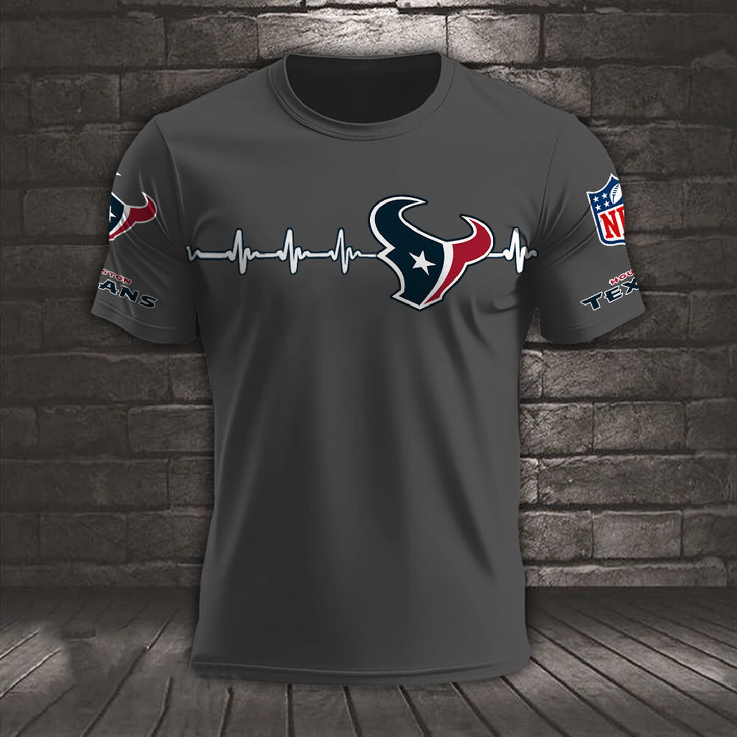 HOU x NFL Heart Rate Map Special 3D Shirt DatND ThuongNH