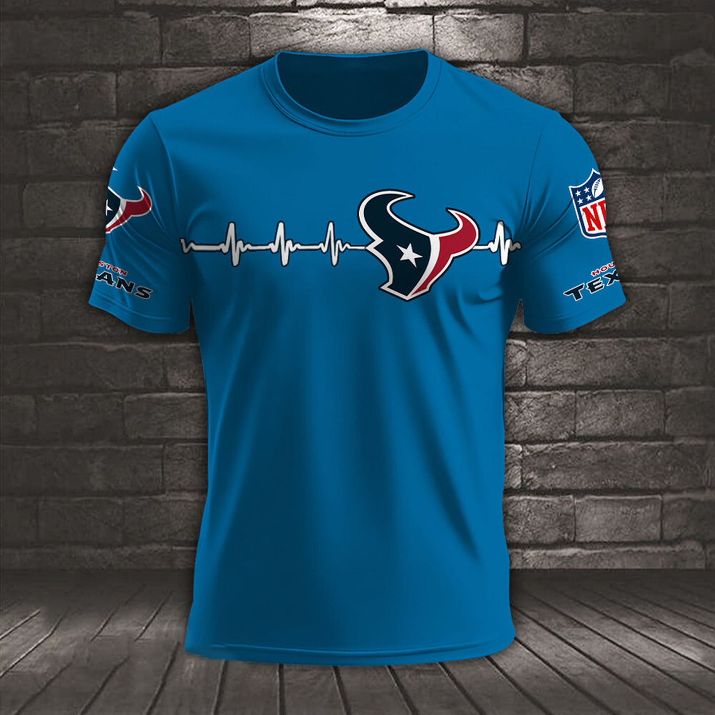 HOU x NFL Heart Rate Map Special 3D Shirt DatND ThuongNH