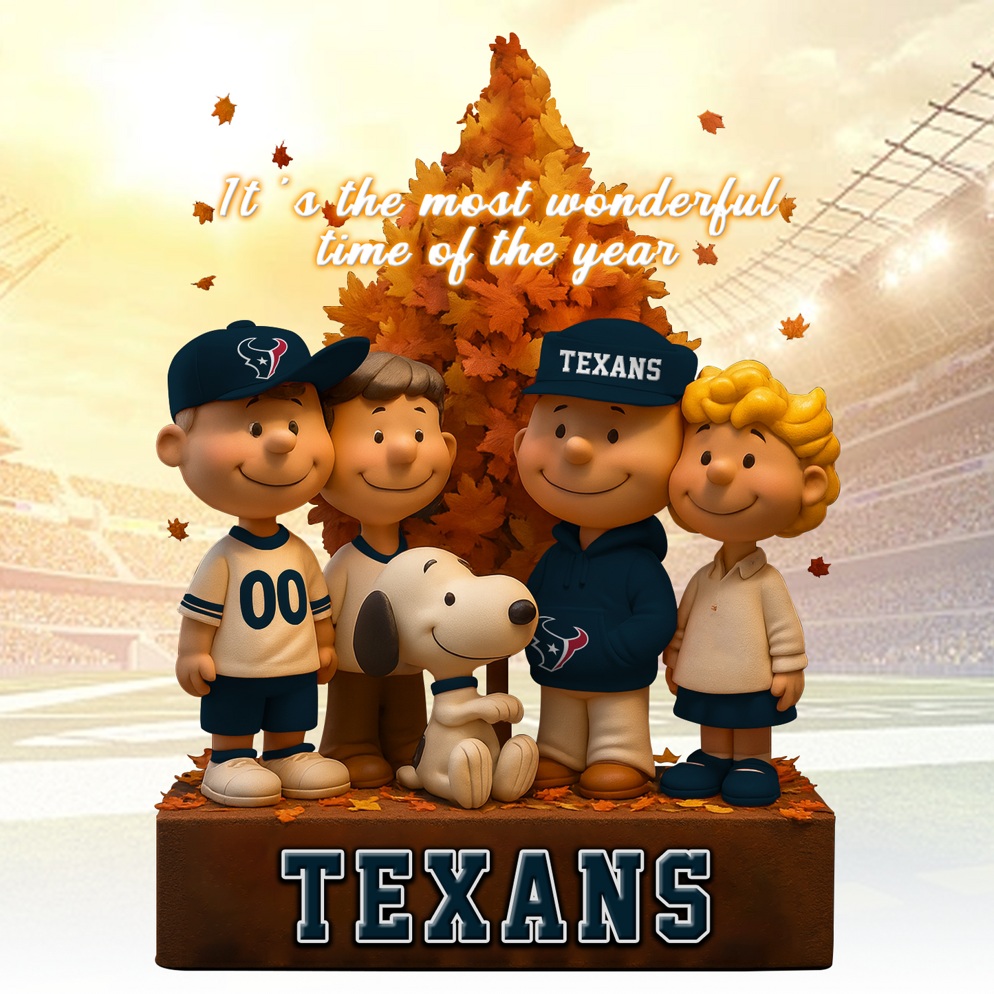 HOU x NFL Premium Acrylic Block Peanuts DATND TANTD 120825