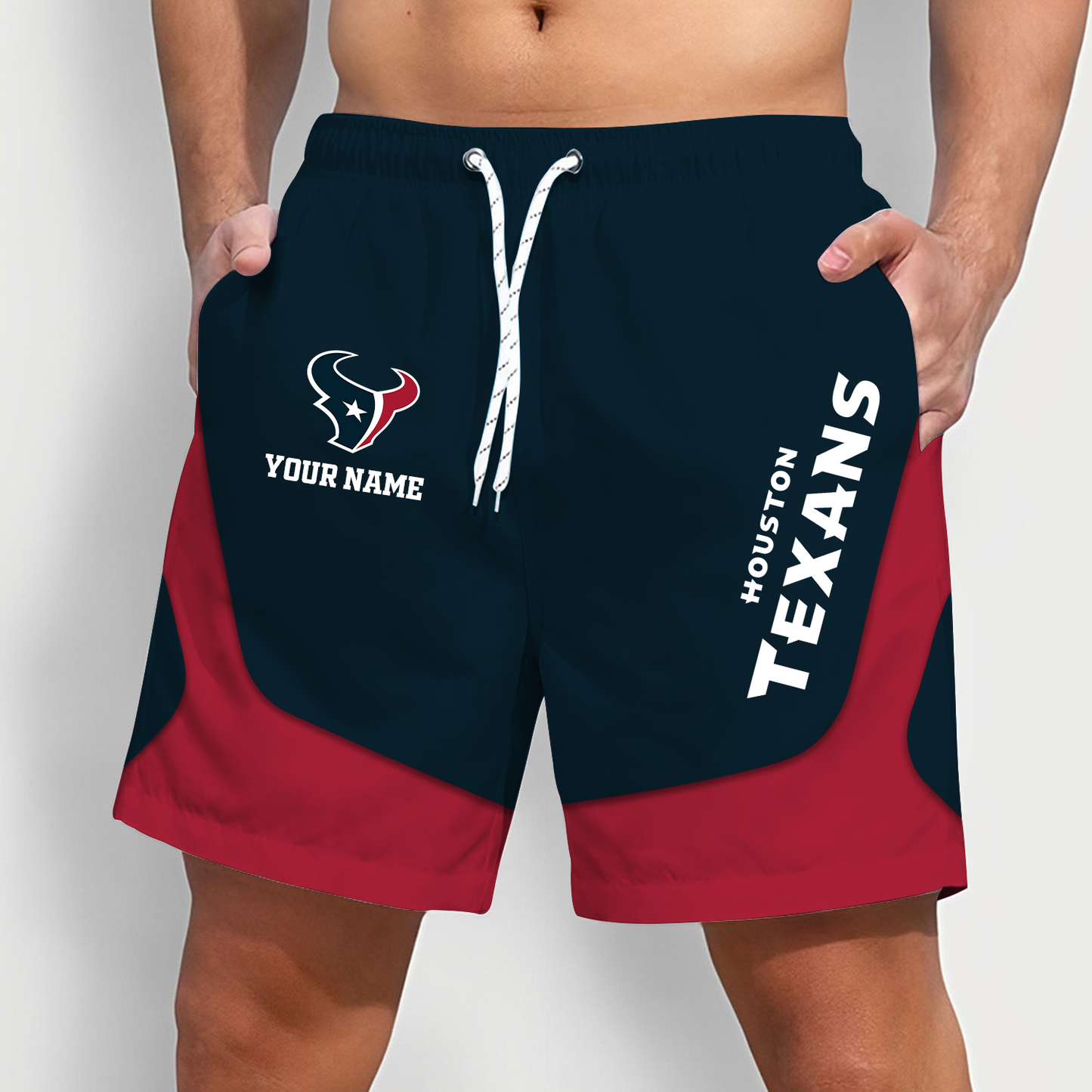 HOU x NFL Team Special Short Pants For Men Custom Name Gifts DATND TANTD25