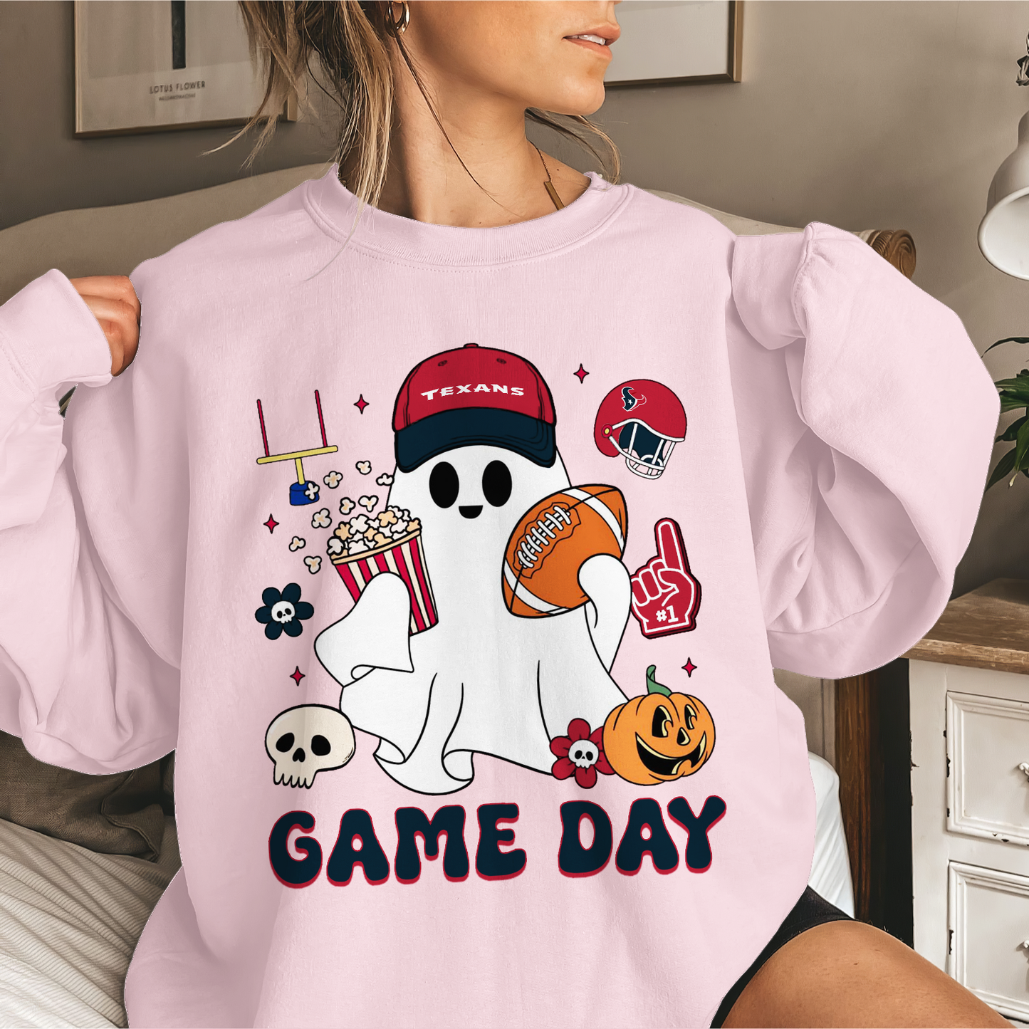 HT Game Day Football Ghost Sweatshirt DDT NTL