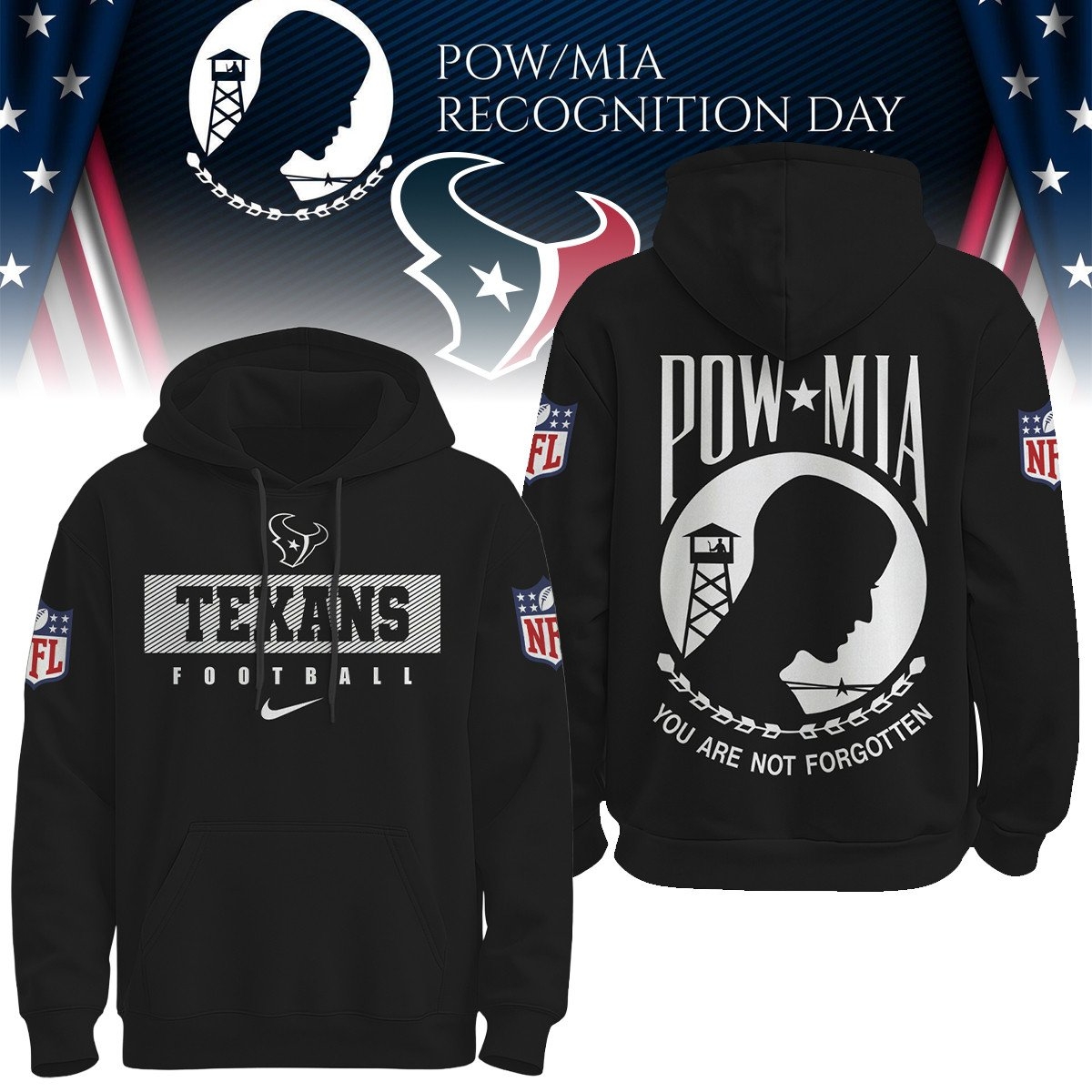 HT Premium NFL Pow Mia Hoodie DDT CTND