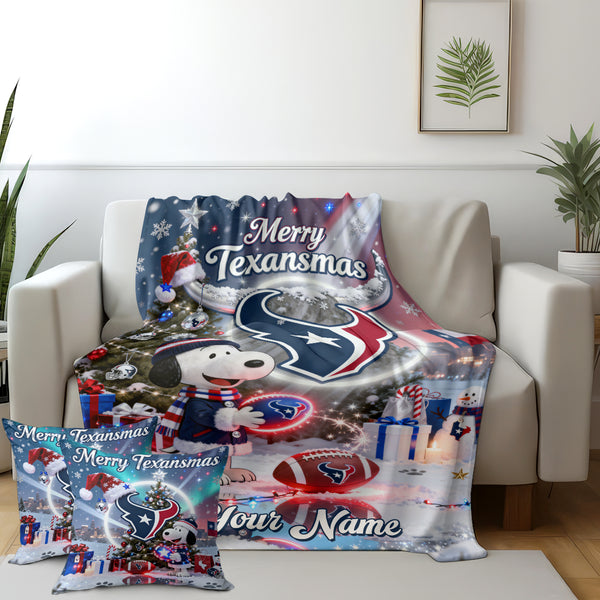 HT x SNP Premium Christmas Fleece Blanket & Throw Pillow V1 NAK NHT