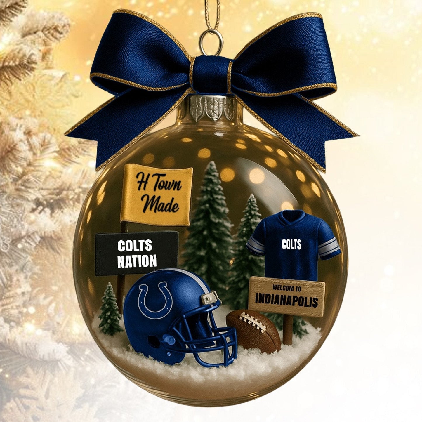 IC  NFL Acrylic Ball Ornament - Best Gift For Fans DDT CTND