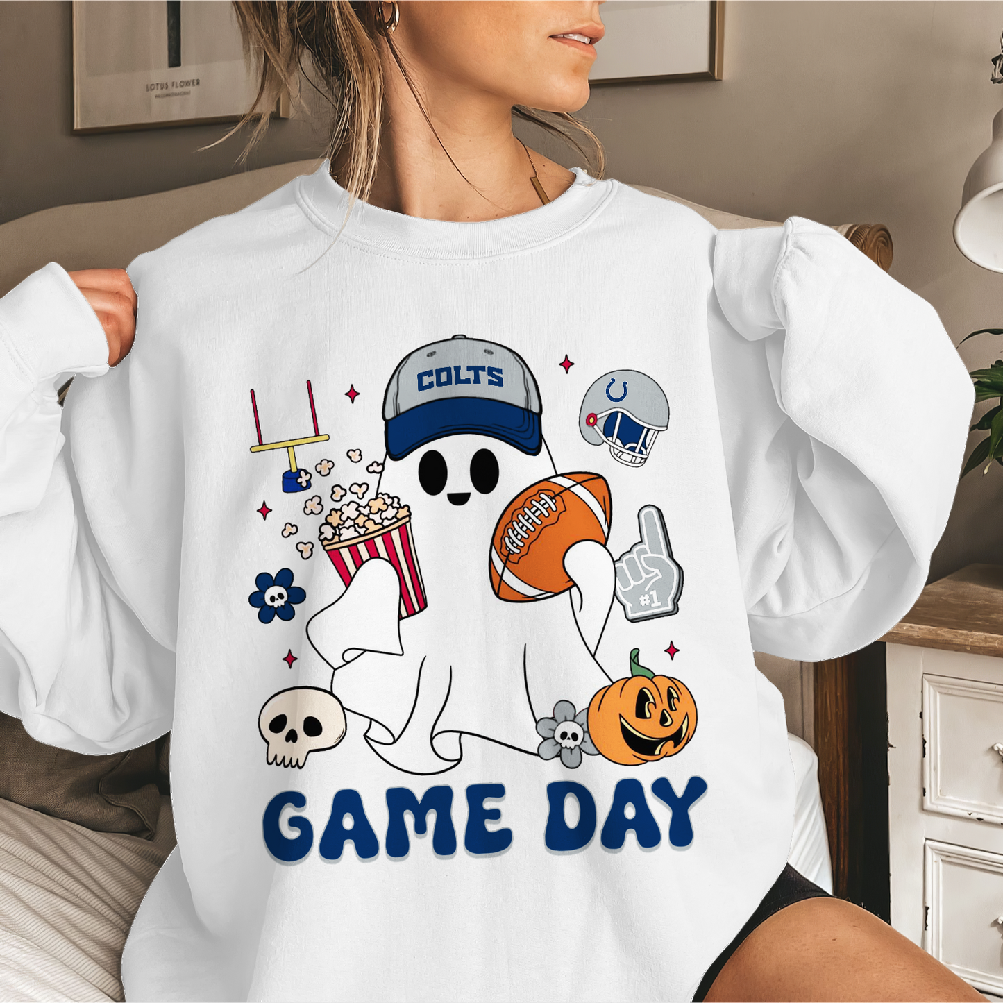IC Game Day Football Ghost Sweatshirt DDT NTL